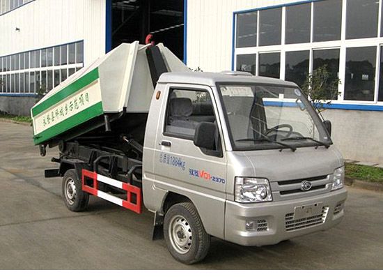正宗國五福田馭菱小型勾臂膀式垃圾車圖片